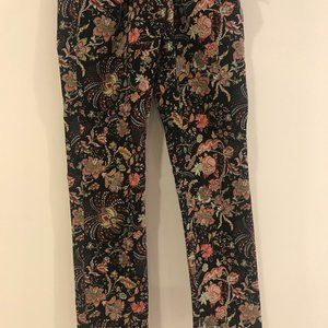 H&M Size 10 Navy Floral Pants